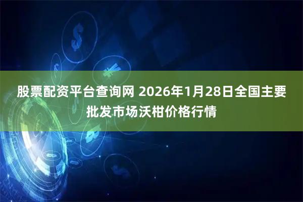 股票配资平台查询网 2026年1月28日全国主要批发市场沃柑价格行情